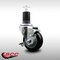 Service Caster 3.5'' SS Black Poly Swivel 1-5/8'' Expanding Stem Caster with Brake SCC-SSEX20S3514-PPUB-BLK-TLB-158 - alternate 3